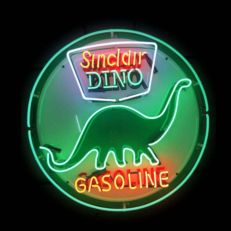 Commercial Printing Icon - Неоновая вывеска Sinclair Dino: Айконичная вывеска-лампа