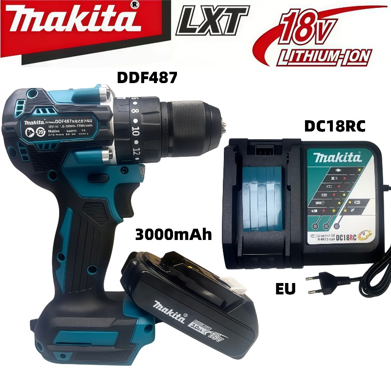 Makita Drill Ddf484 - Бесщеточная аккумуляторная дрель-шуруповерт Makita DDF487 10