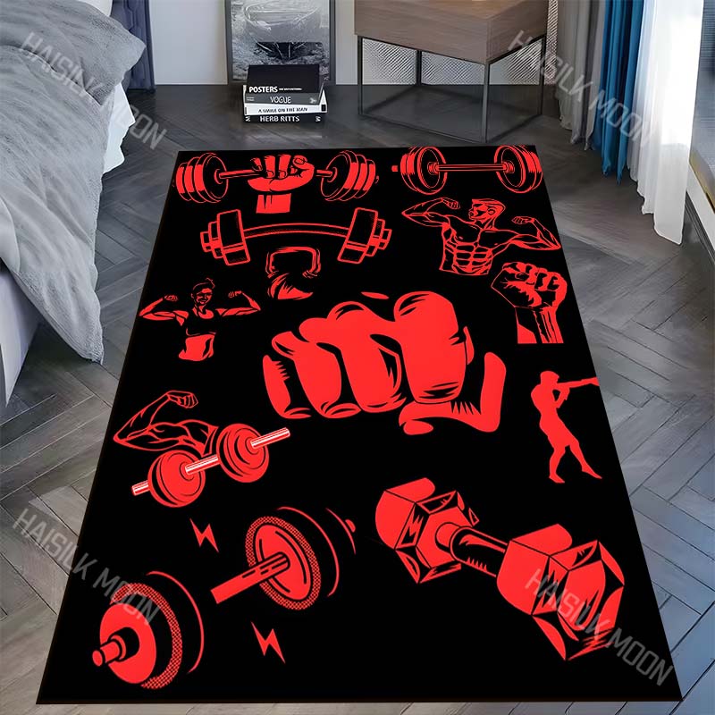 Коврик с принтом гантелей, кул – обзор и цена Commercial Printing Icon