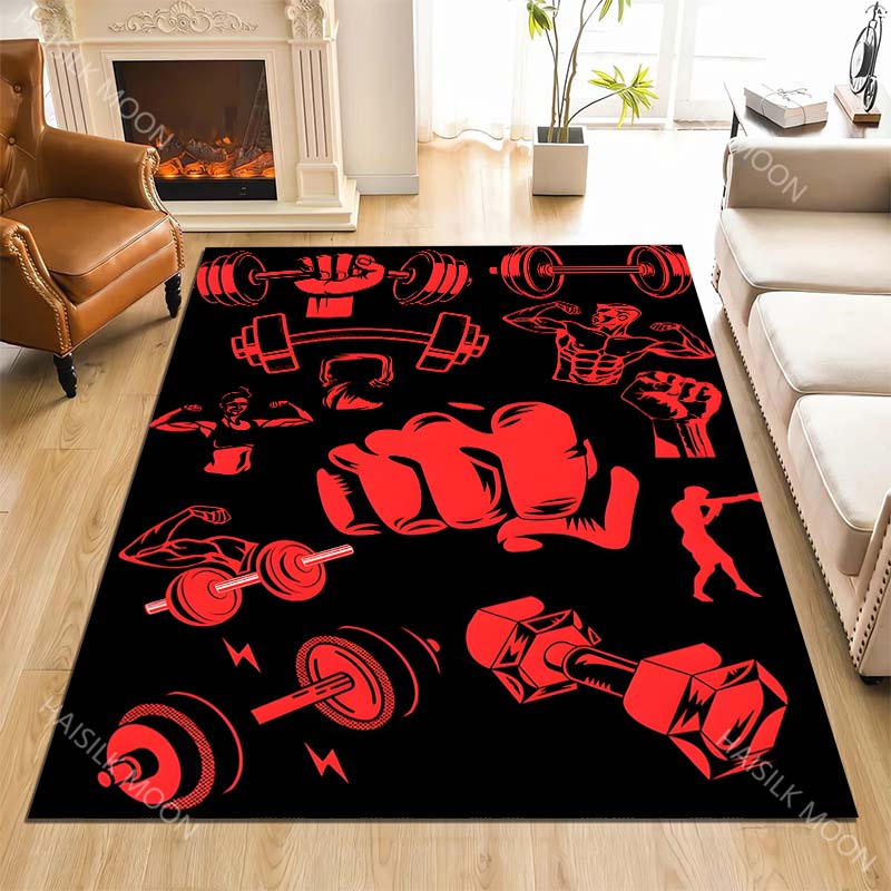 Коврик с принтом гантелей, кул – обзор и цена Commercial Printing Icon