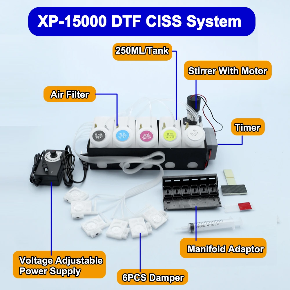 Система СНПЧ XP-15000 DTF с ад – обзор и цена Dtf Powder Shaker